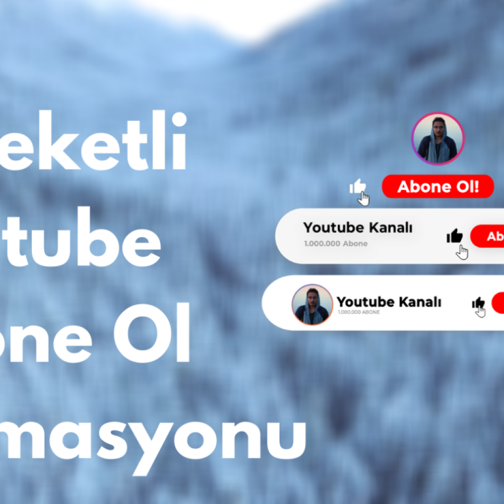2198Youtube videolarınıza abone ol animasyonu yapabilirim